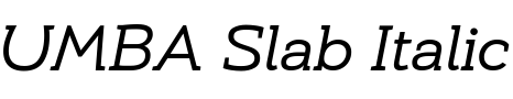Текстовий зразок шрифта UMBA Slab Italic
