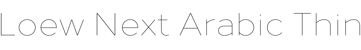 Текстовий зразок шрифта Loew Next Arabic Thin