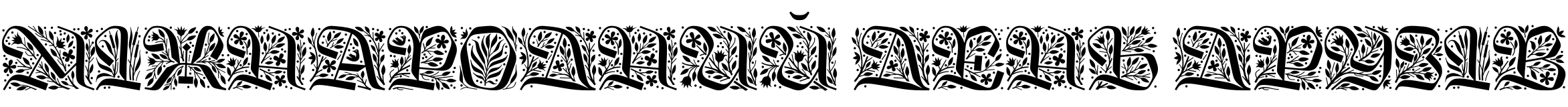 Текстовий зразок українського шрифта Kingfall Initials, 72px