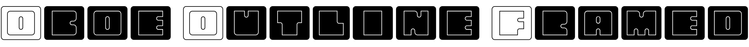 Текстовий зразок шрифта Oboe Outline Framed