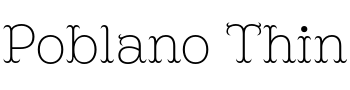 Текстовий зразок шрифта Poblano Thin