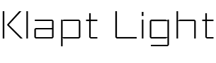 Текстовий зразок шрифта Klapt Light
