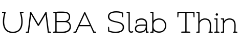 Текстовий зразок шрифта UMBA Slab Thin