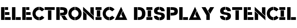Текстовий зразок шрифта Electronica Display Stencil
