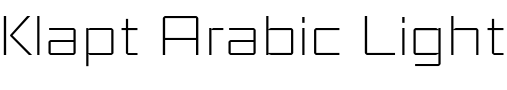 Текстовий зразок шрифта Klapt Arabic Light
