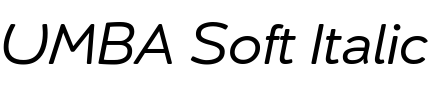 Текстовий зразок шрифта UMBA Soft Italic