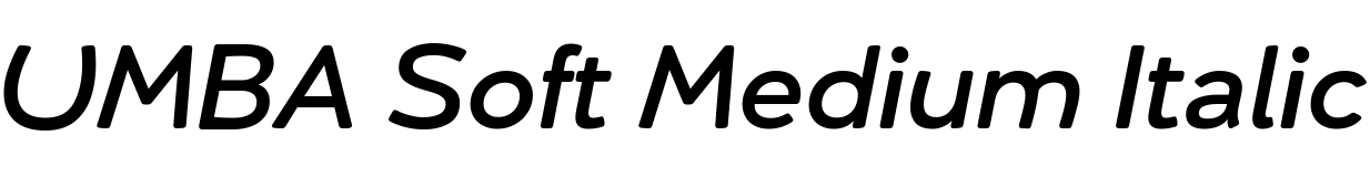 Текстовий зразок шрифта UMBA Soft Medium Italic, 72px