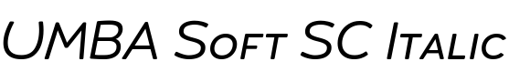 Текстовий зразок шрифта UMBA Soft SC Italic